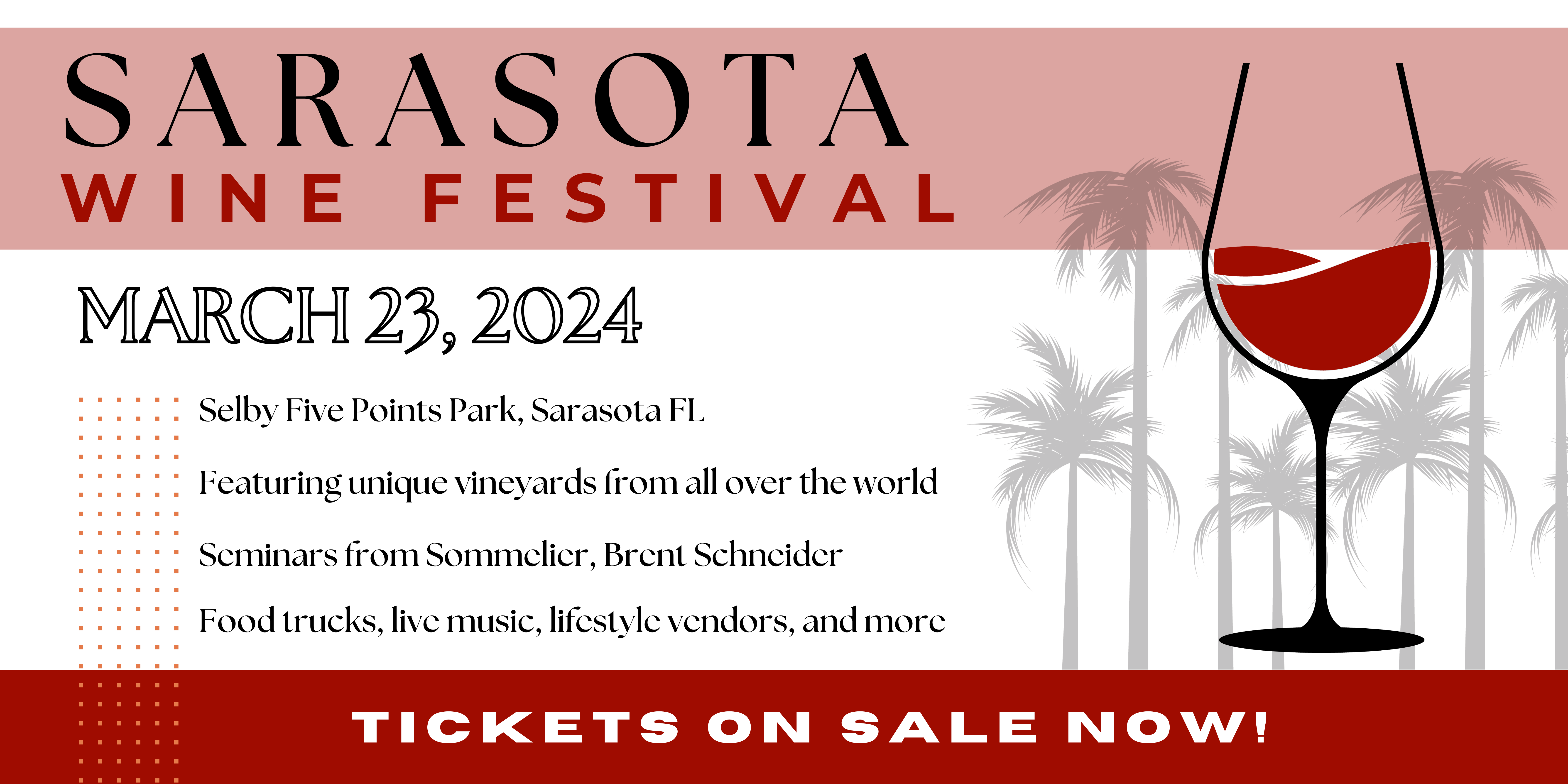 sarasota wine festival, downtown sarasota, selby five points park, wine tasting, live music, food trucks, wine glass drinking festival atmophere